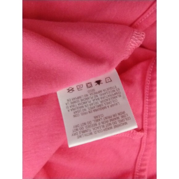 PINK Top Women's 2X Short Flutter Sleeve Boat Neck Crochet Knit Pink - Picture 6 of 8